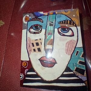 Abstract Face Art Print - Multicolor